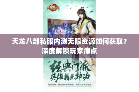 天龙八部私服内测无限资源如何获取？深度解锁玩家痛点