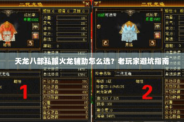 天龙八部私服火龙辅助怎么选？老玩家避坑指南