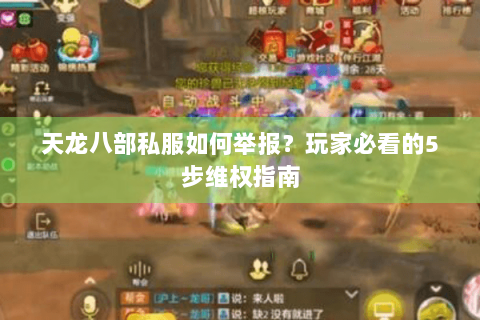 天龙八部私服如何举报?玩家必看的5步维权指南 天龙八部私服如何举报?玩家必看的5步维权指南