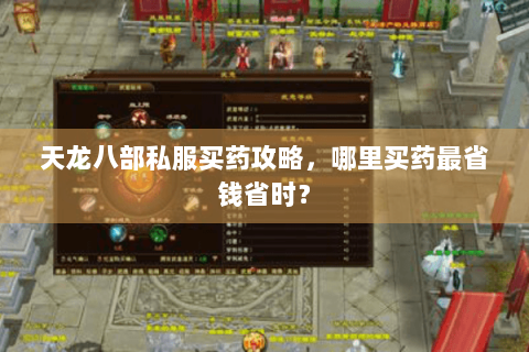 天龙八部私服买药攻略，哪里买药最省钱省时？