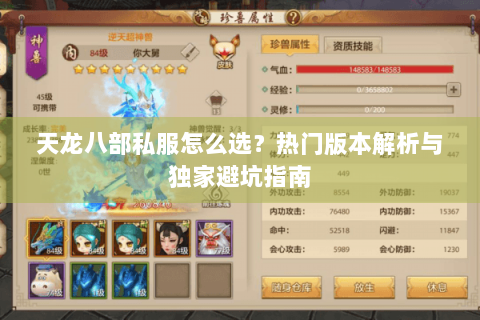 天龙八部私服怎么选?热门版本解析与独家避坑指南 天龙八部私服怎么选?热门版本解析与独家避坑指南