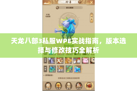 天龙八部3私服WPE实战指南,版本选择与修改技巧全解析 天龙八部3私服WPE实战指南,版本选择与修改技巧全解析