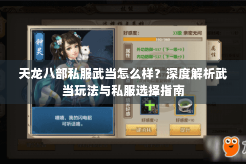 天龙八部私服武当怎么样?深度解析武当玩法与私服选择指南 天龙八部私服武当怎么样?深度解析武当玩法与私服选择指南