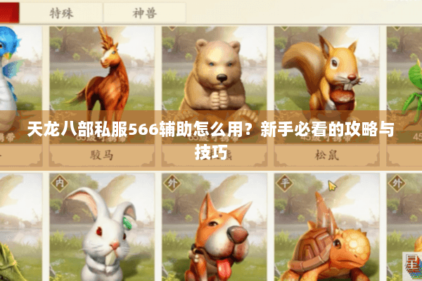 天龙八部私服566辅助怎么用？新手必看的攻略与技巧