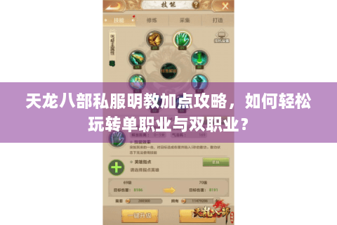 天龙八部私服明教加点攻略，如何轻松玩转单职业与双职业？