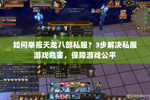 如何举报天龙八部私服？3步解决私服游戏危害，保障游戏公平